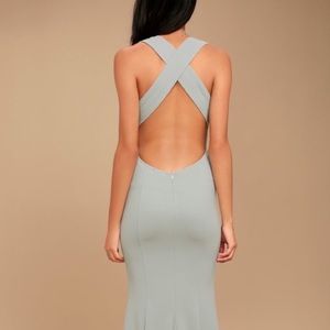 Lulus heaven and earth grey maxi dress